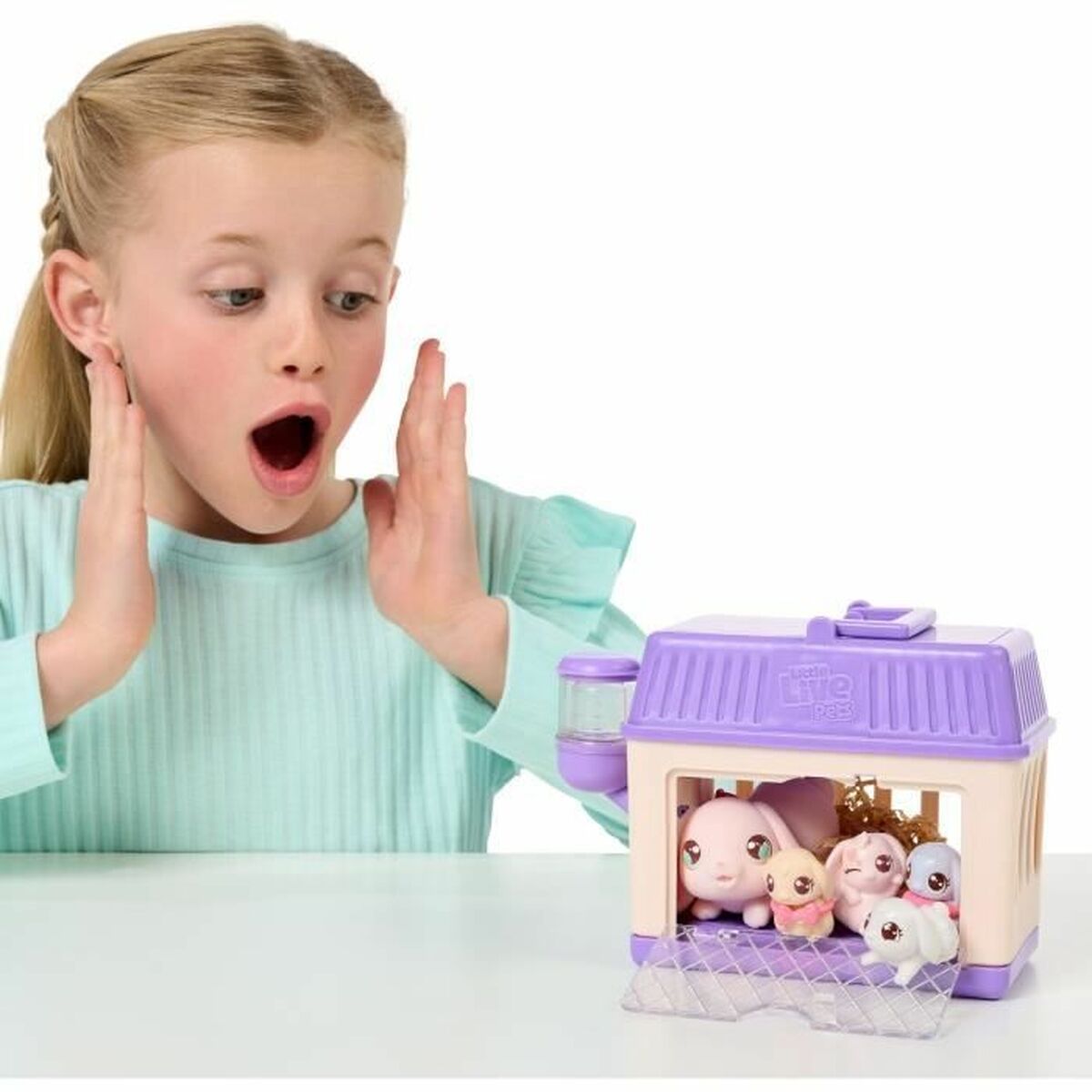 Jucărie de Pluș Little Live Pets Mama Surprise Rabbits Roz Rose Flauș Iepure