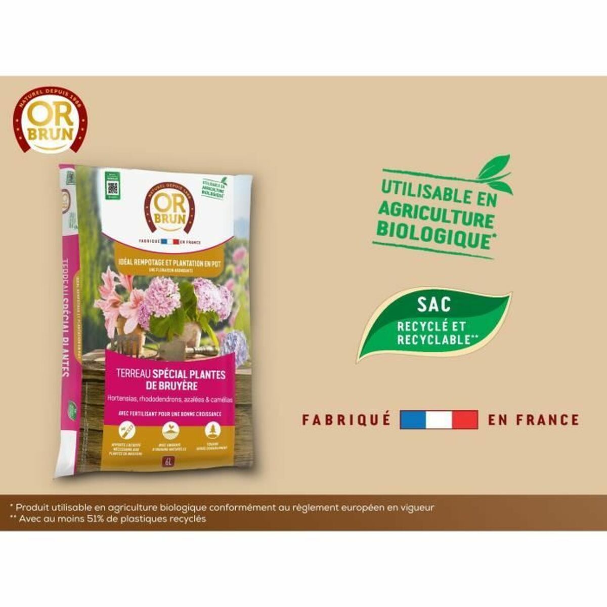 Pământ pentru ghiveci OR BRUN 6 L