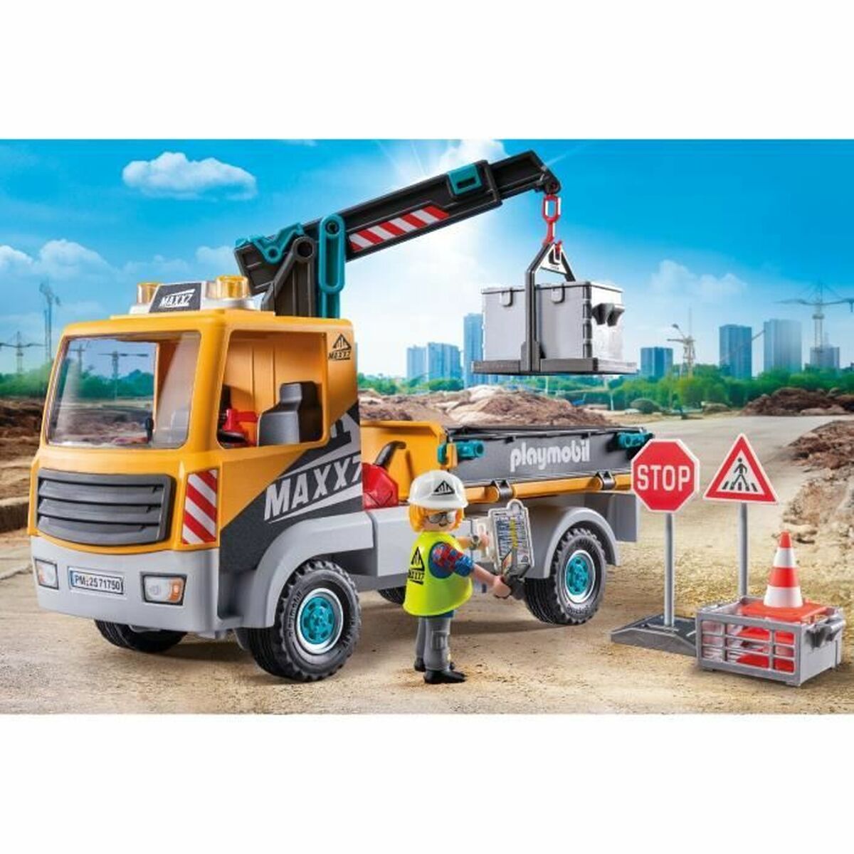 Camion cu Macara Playmobil 71750 Albastru