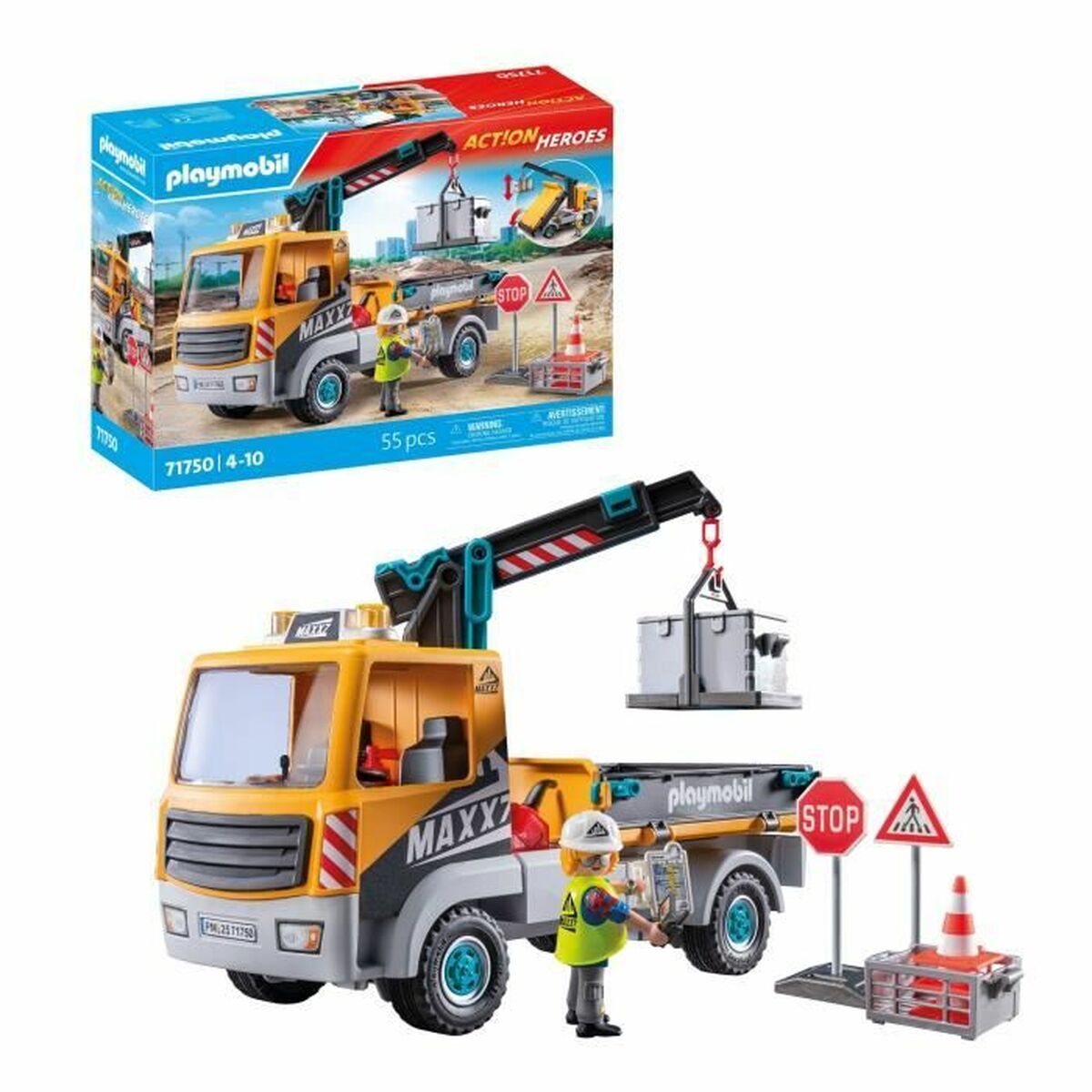 Camion cu Macara Playmobil 71750 Albastru