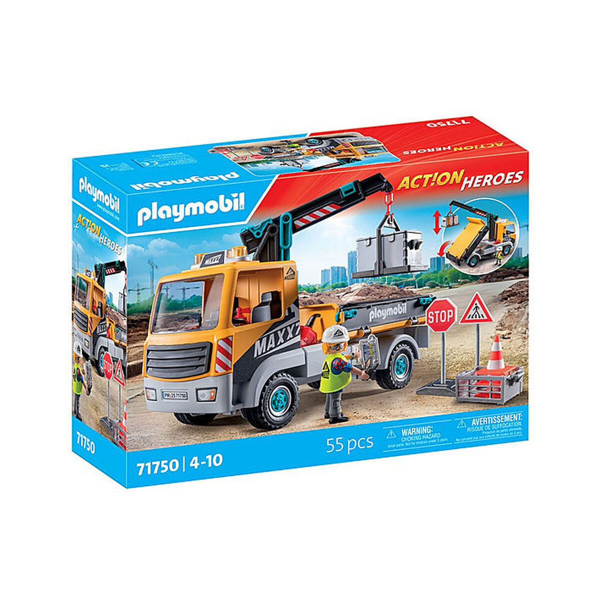 Camion cu Macara Playmobil 71750 Albastru