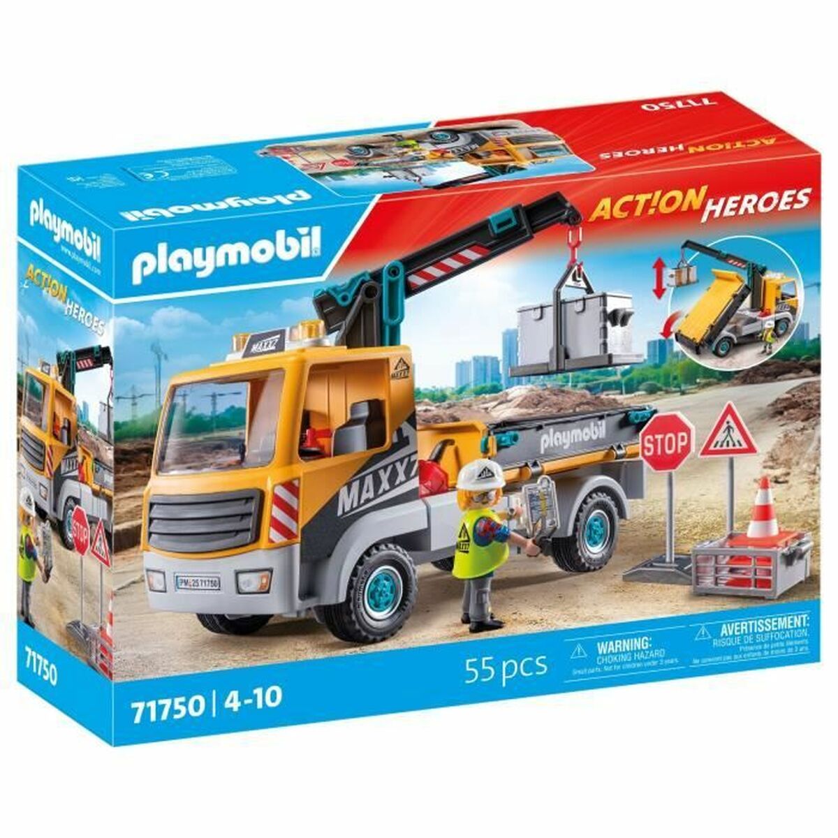 Camion cu Macara Playmobil 71750 Albastru