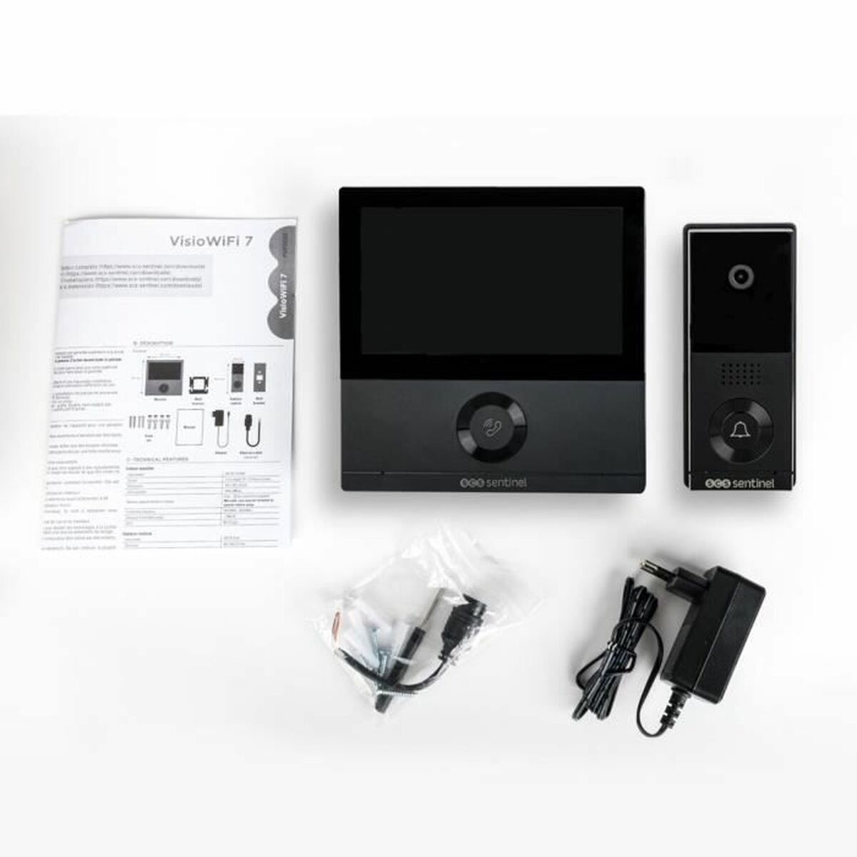 Interfon Video Inteligent SCS SENTINEL VisioWifi Negru noir