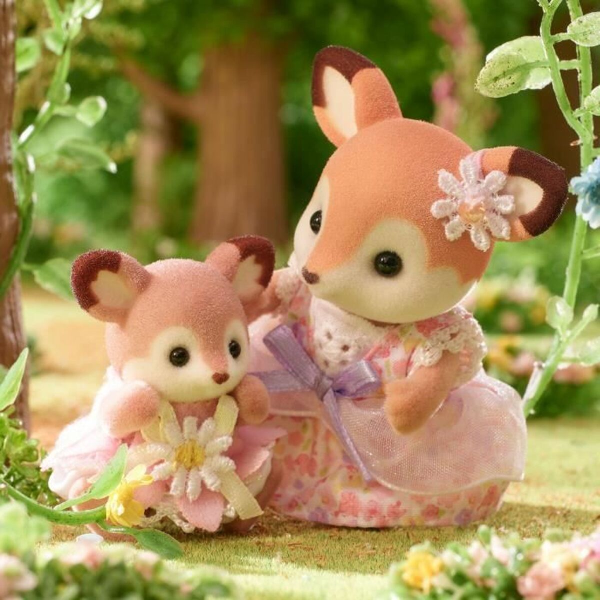 Figura îmbinată Sylvanian Families Ciervo bebé y columpio animale
