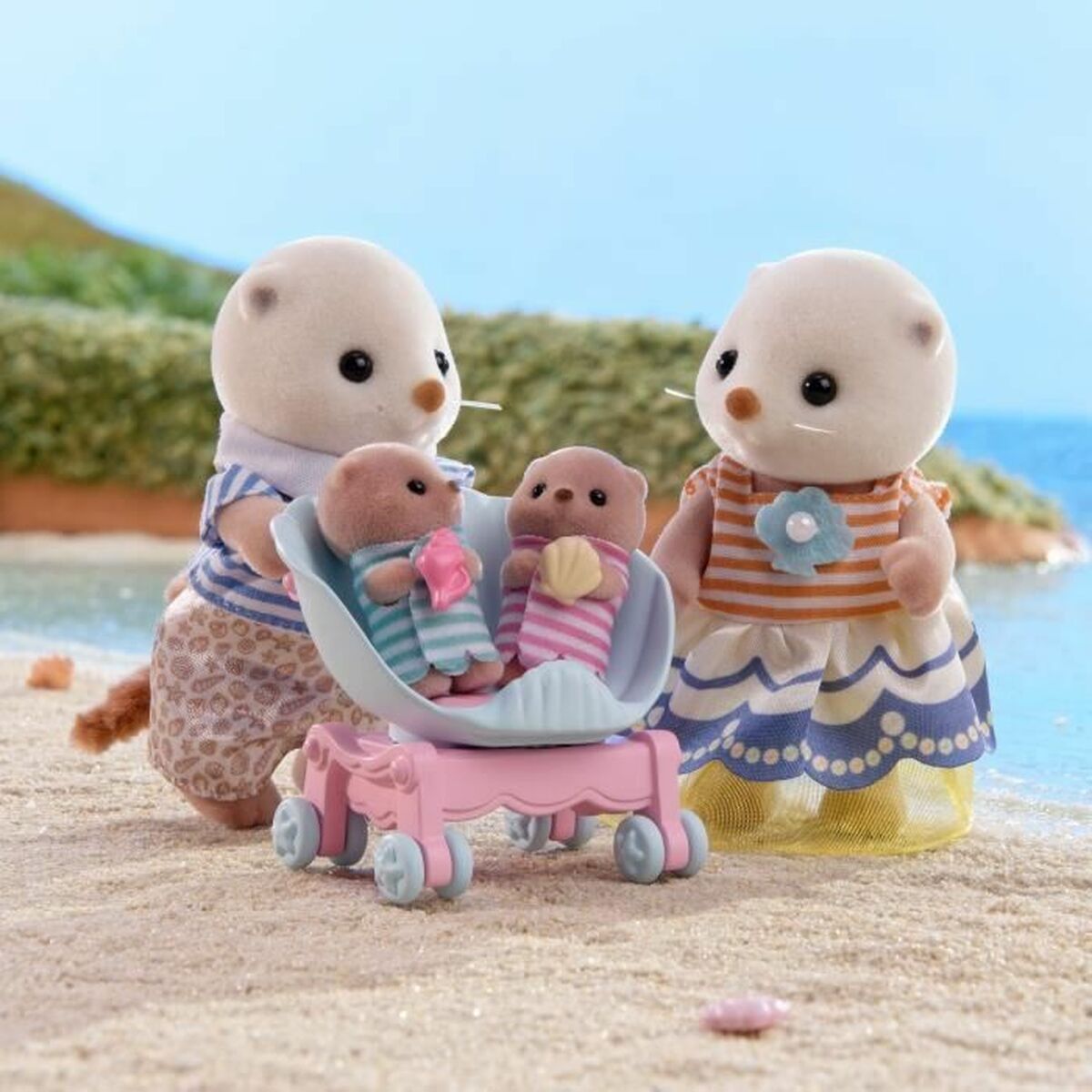 Figura îmbinată Sylvanian Families La familia de las nutrias marinas animale