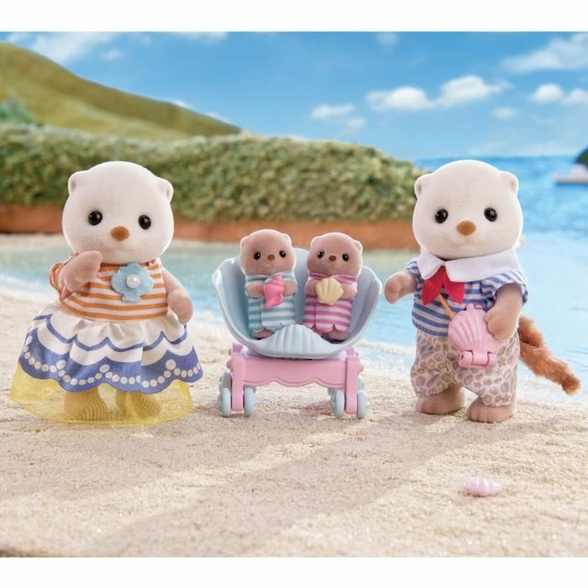 Figura îmbinată Sylvanian Families La familia de las nutrias marinas animale