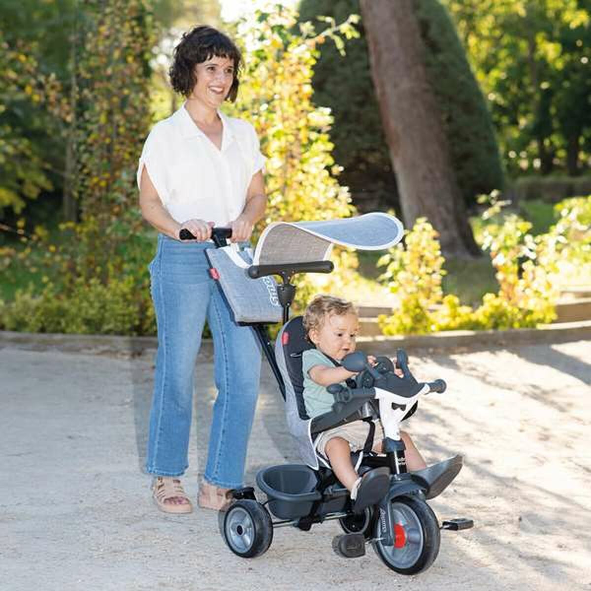 Triciclu Smoby Baby Driver Gri