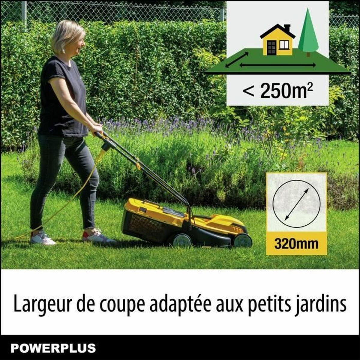 Mașină de tuns iarba Powerplus POWEG62203 30 L 1000 W 230 V 32 cm 20-70 mm