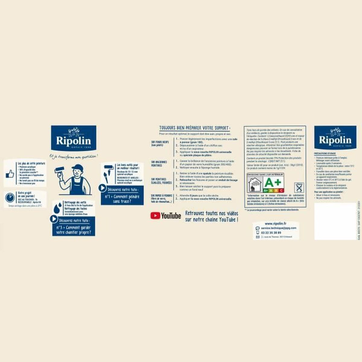 Vopsea de Grund Ripolin Gri Finisaj satinat 2,5 L