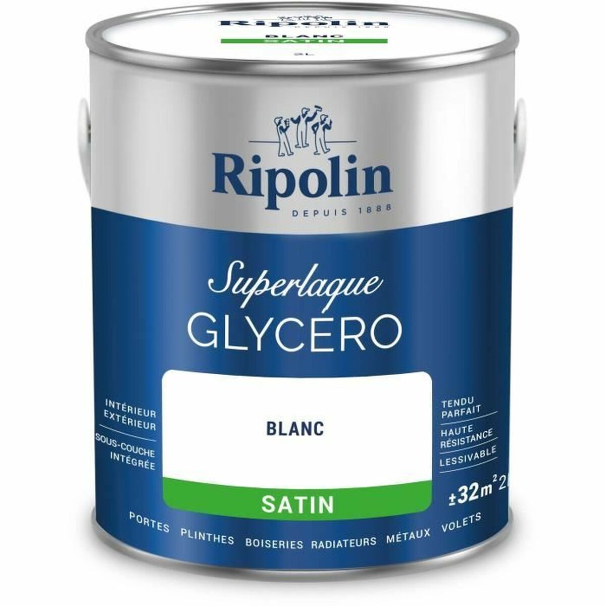 Vopsea de Grund Ripolin 447559 Alb Finisaj satinat 2 L