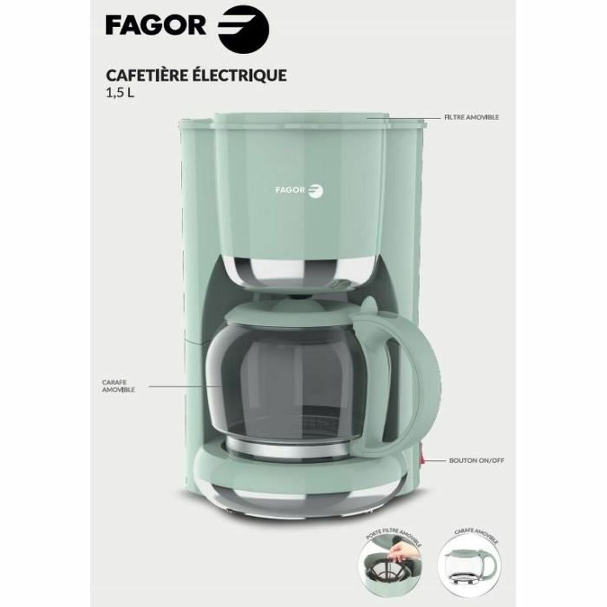 Cafetieră cu Filtru Fagor FG1560 1,5 L 12 Hrníčky