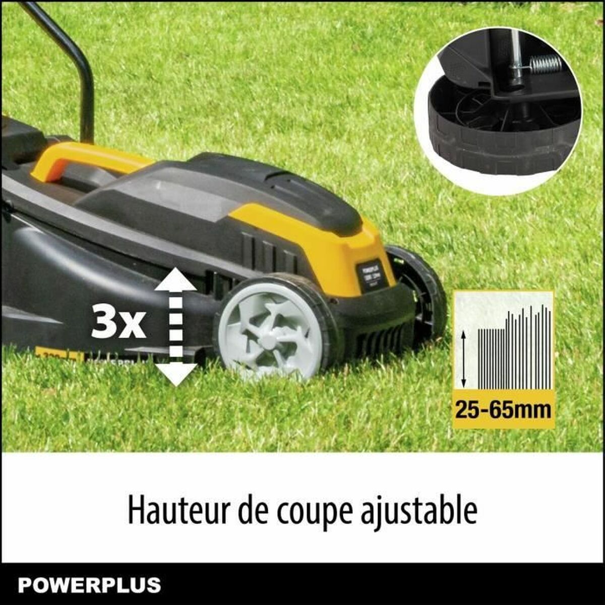 Mașină electrică de tuns iarba Powerplus POWXG62205T 1300 W 220-240 V 32 cm 32 L