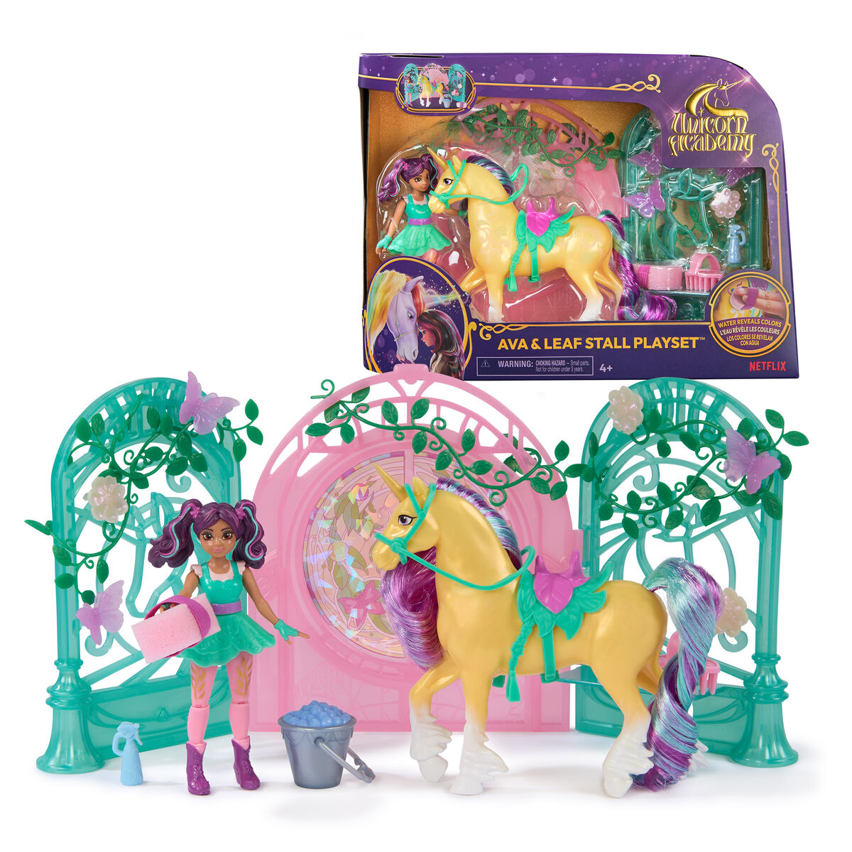 Jucărie de Pluș Spin Master Mini Muñeca Ava y Leaf Color Reveal Unicorn Academy Multicolor Plastic Unicorn