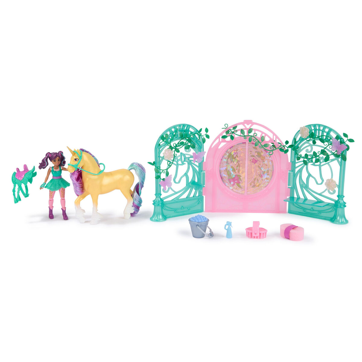 Jucărie de Pluș Spin Master Mini Muñeca Ava y Leaf Color Reveal Unicorn Academy Multicolor Plastic Unicorn