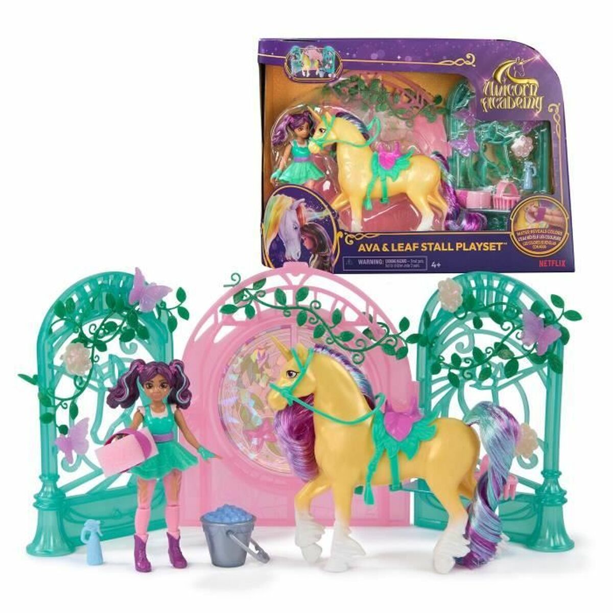 Jucărie de Pluș Spin Master Mini Muñeca Ava y Leaf Color Reveal Unicorn Academy Multicolor Plastic Unicorn