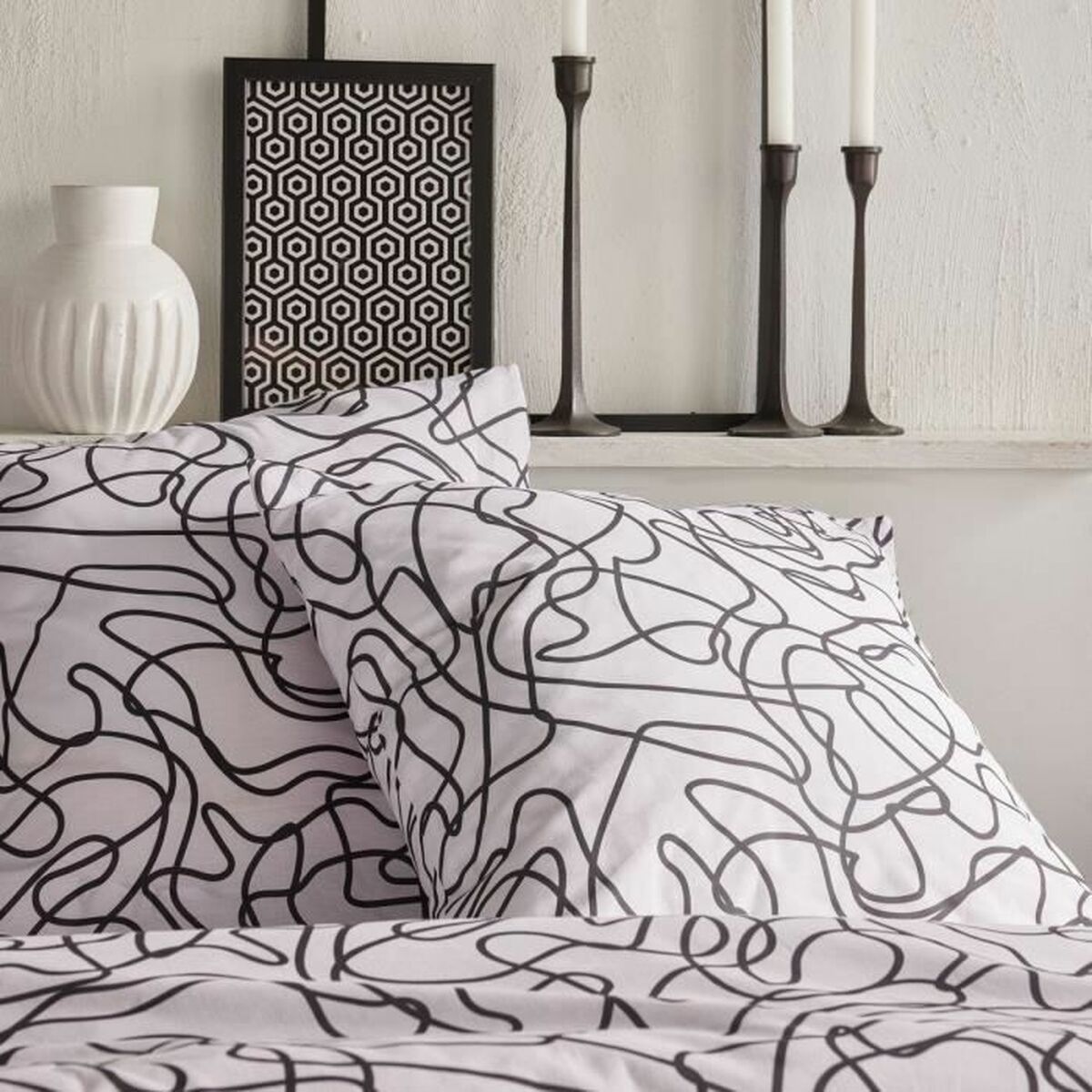 Set husă de pătură TODAY Alb Pat 180/200 2 Piese