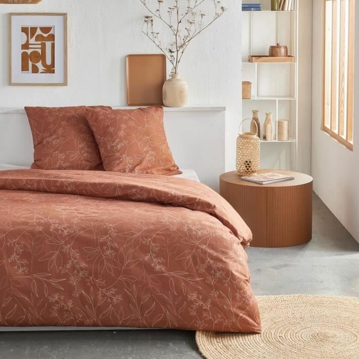 Set husă de pătură TODAY Portocaliu Orange Pat 180/200 2 Piese