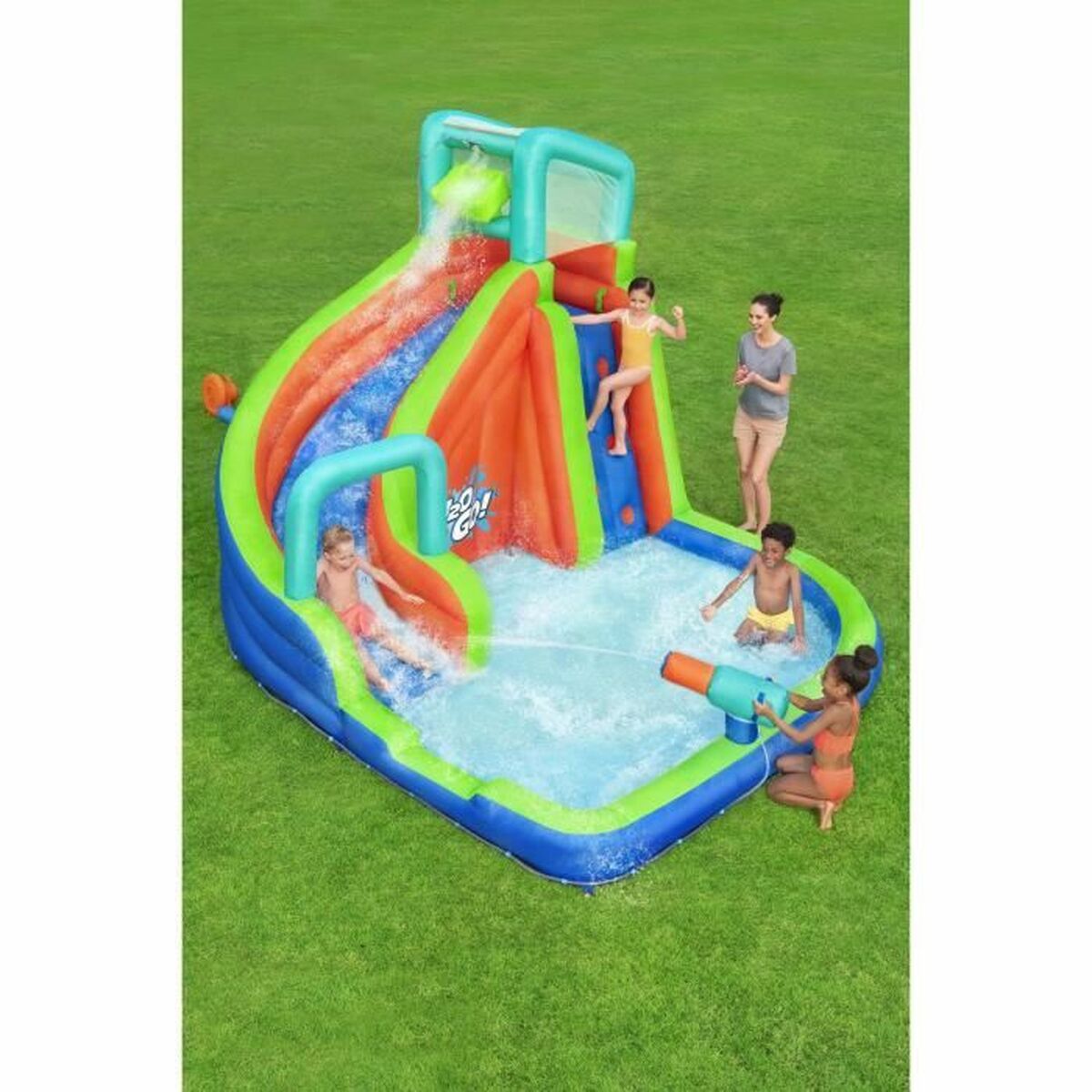 Bestway Piscină Parcul Acvatic Gonflabil 365x320x240 cm + 5 Ani Grădină 53408