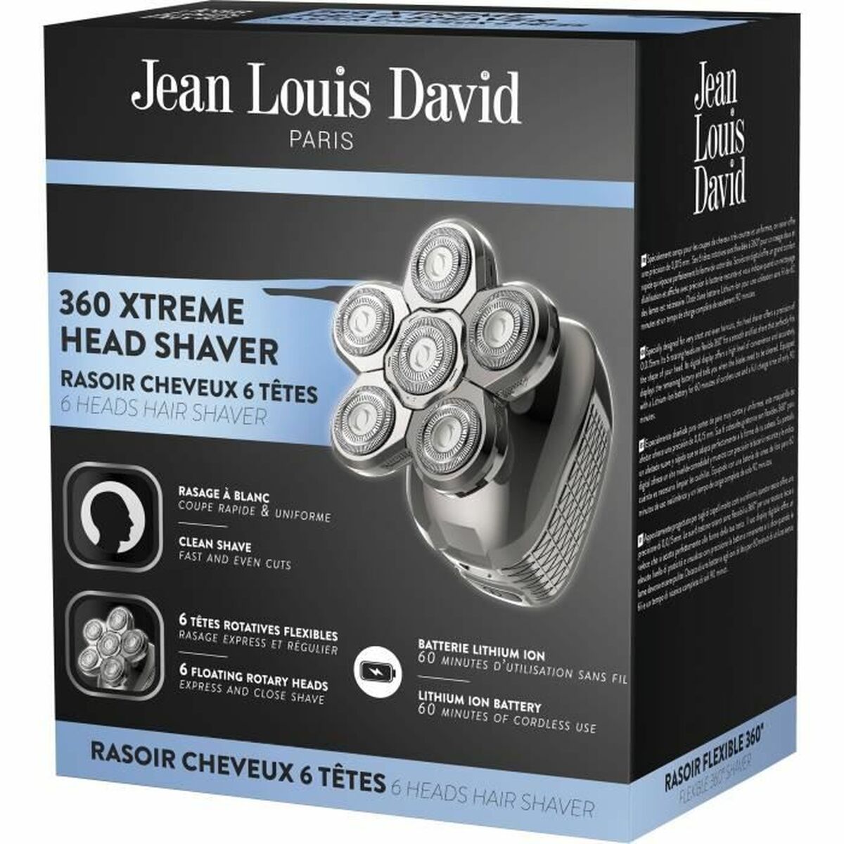 Aparat de Tuns Jean Louis David JLD 360 XTREME HEAD SHAVER 6 Piese