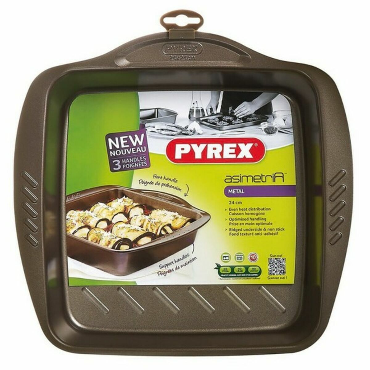 Vas pentru Cuptor Pyrex Maro Metal