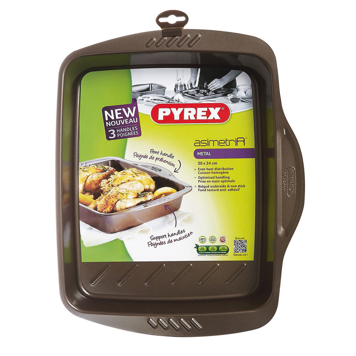 Tavă pentru Cuptor Pyrex Maro Negru Metal