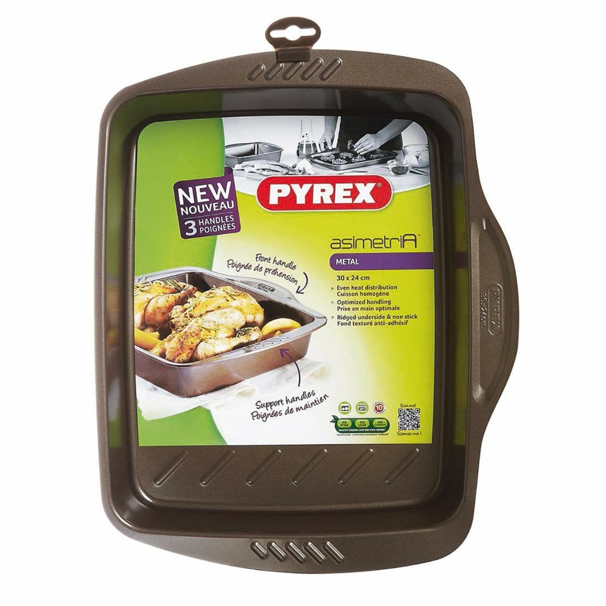 Tavă pentru Cuptor Pyrex Maro Negru Metal
