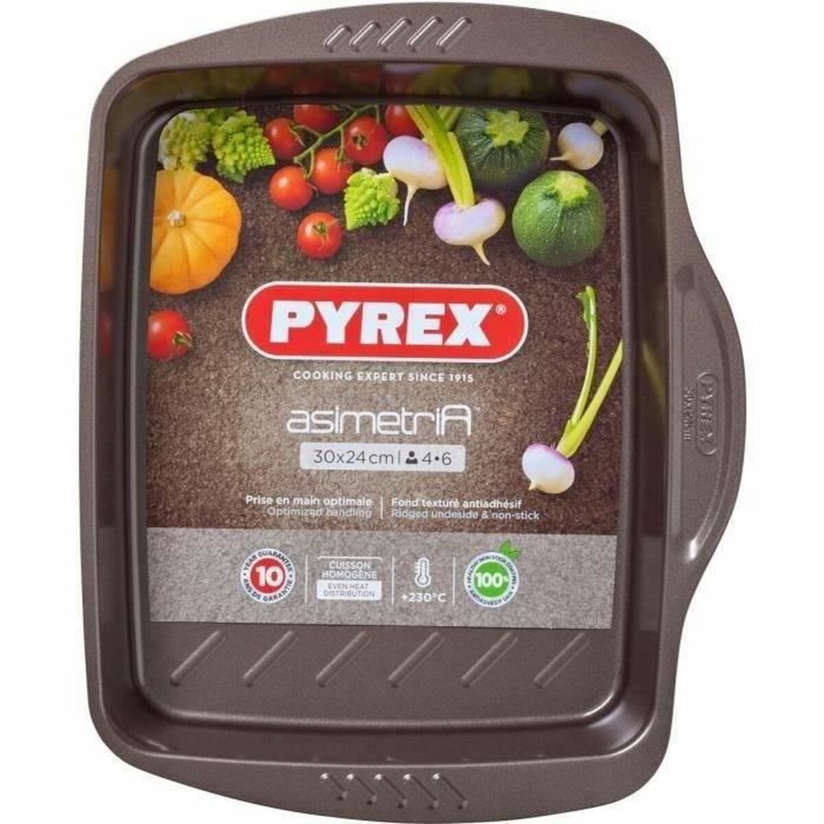Tavă pentru Cuptor Pyrex Maro Negru Metal