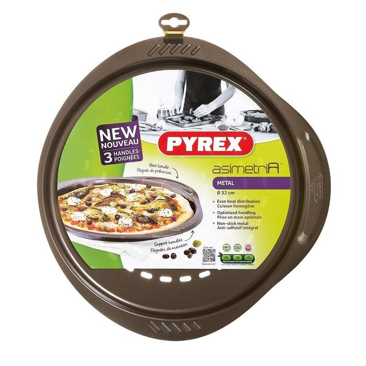 Formă pentru pizza Pyrex Maro Negru Metal