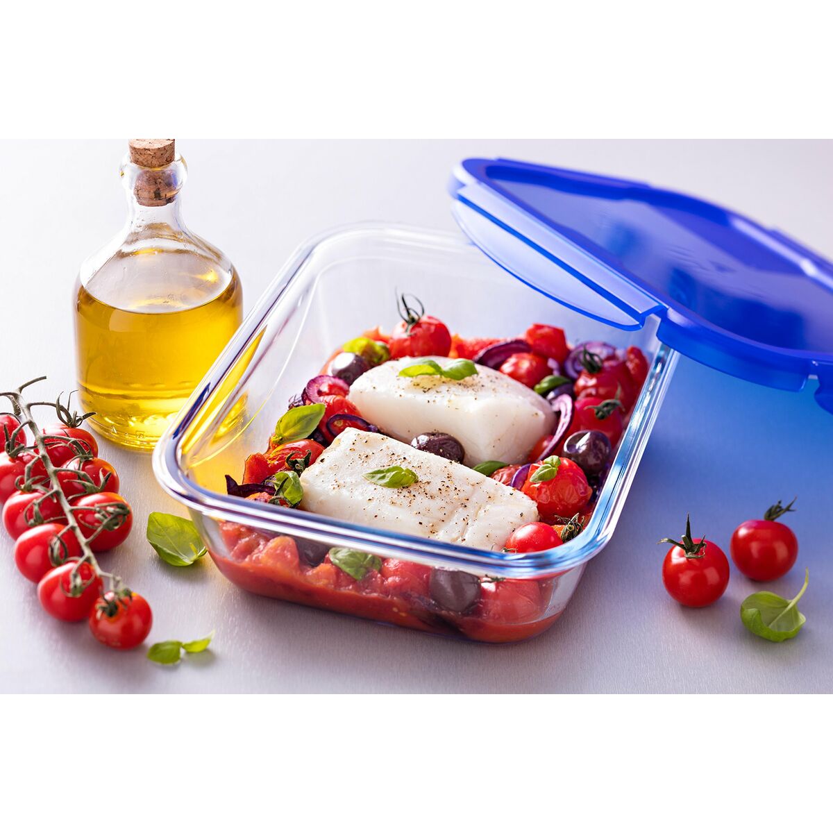 Recipient pentru conservarea alimentelor Pyrex Albastru Transparent Dreptunghiular 800 ml