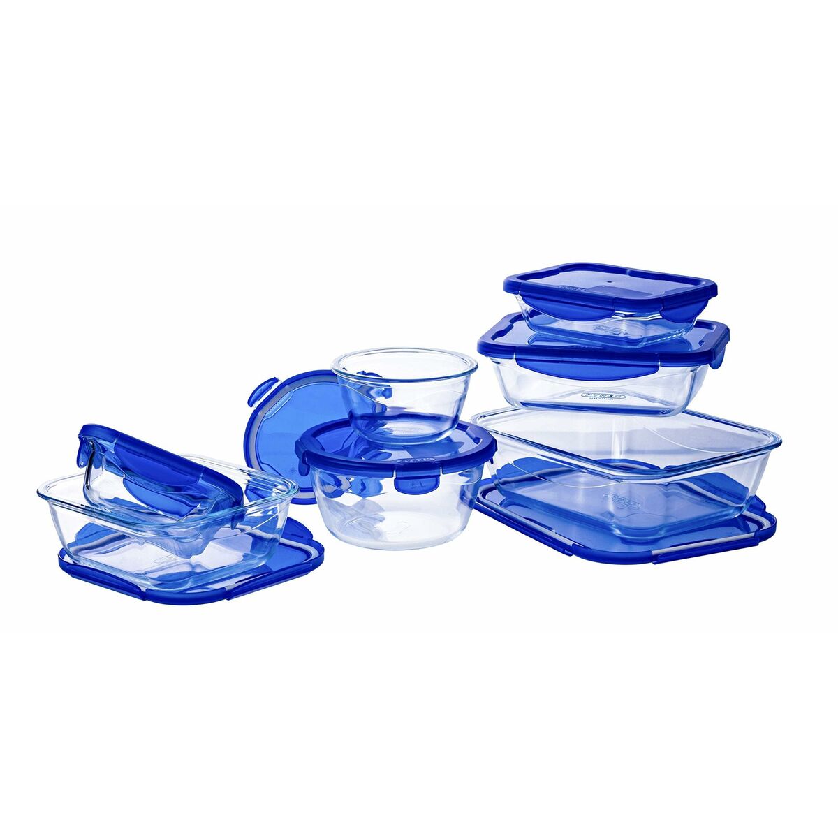 Recipient pentru conservarea alimentelor Pyrex Albastru Transparent Dreptunghiular