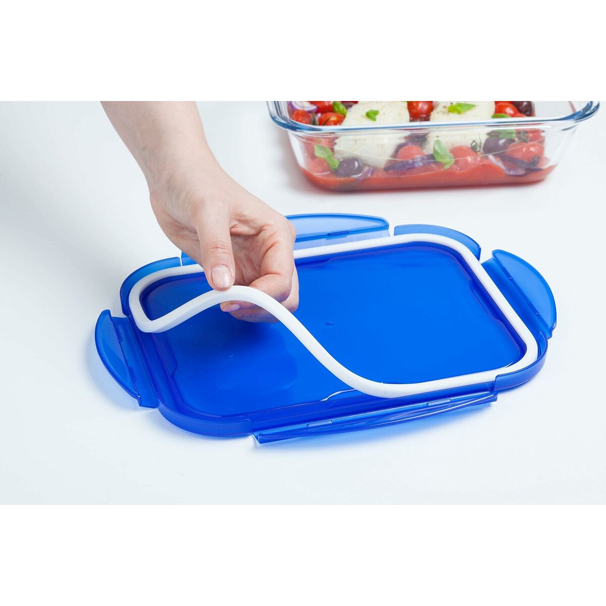 Recipient pentru conservarea alimentelor Pyrex Albastru Transparent Dreptunghiular