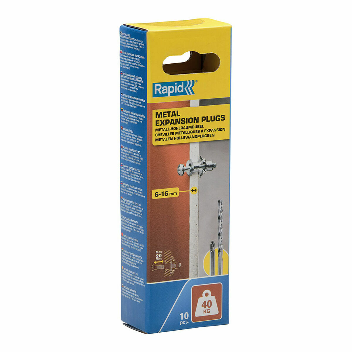 Dibluri și șuruburi Rapid Ø 11 x 37 mm M5 x 48 mm Metal Expansiune 10 Unități