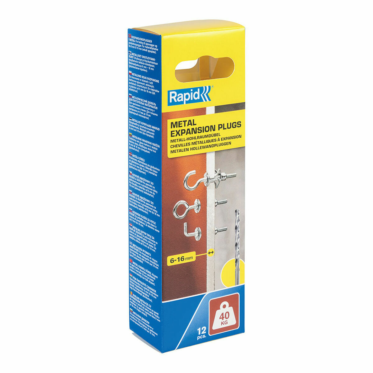 Ancoră de expansiune Rapid Rapid - 5001557 6 x 4 x 18 cm Metal Expansiune 12 Unități