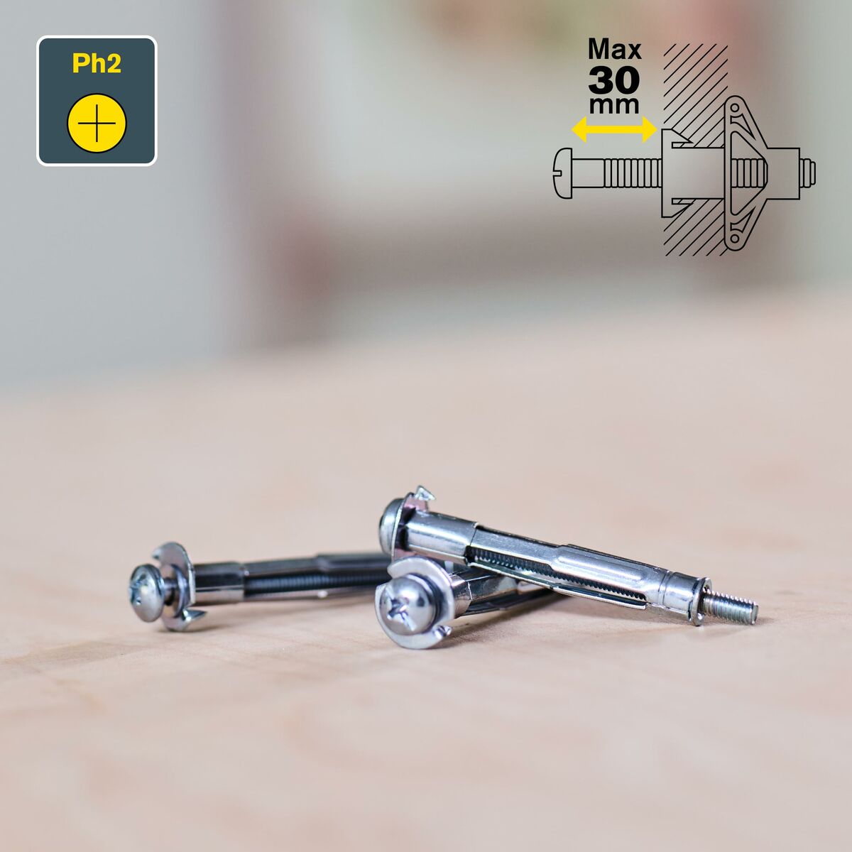 Dibluri și șuruburi Rapid Ø 8 x 46 mm M4 x 58 mm Metal Expansiune 10 Unități