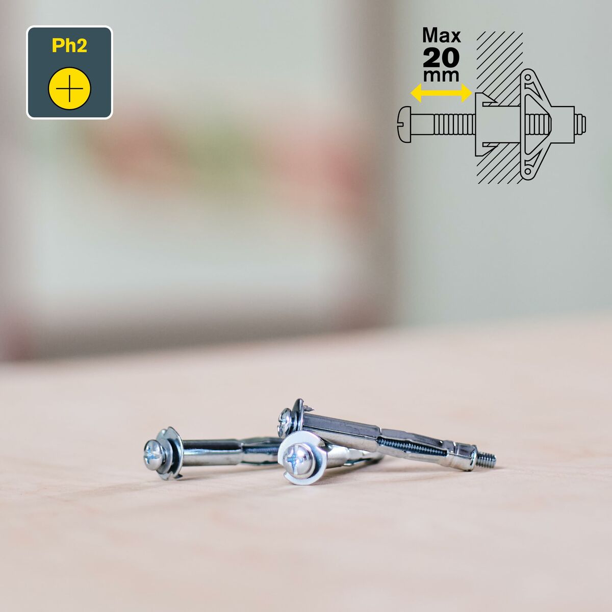 Dibluri și șuruburi Rapid Ø 8 x 46 mm M4 x 55 mm Metal Expansiune 10 Unități