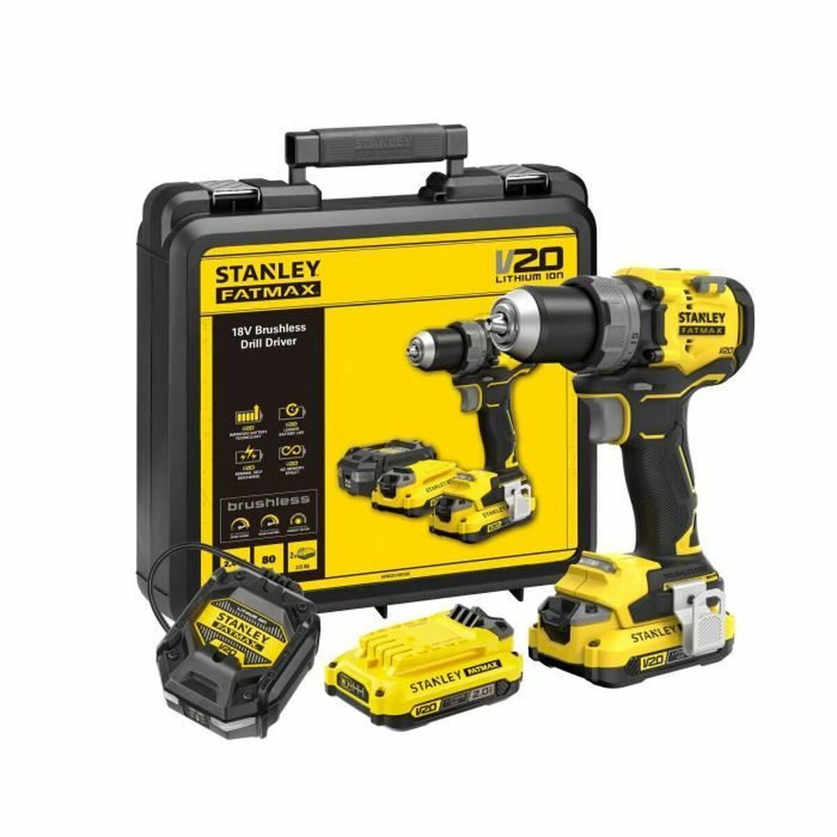 Șurubelniţă Stanley SFMCD725D2K-QW 18V 60 Nm