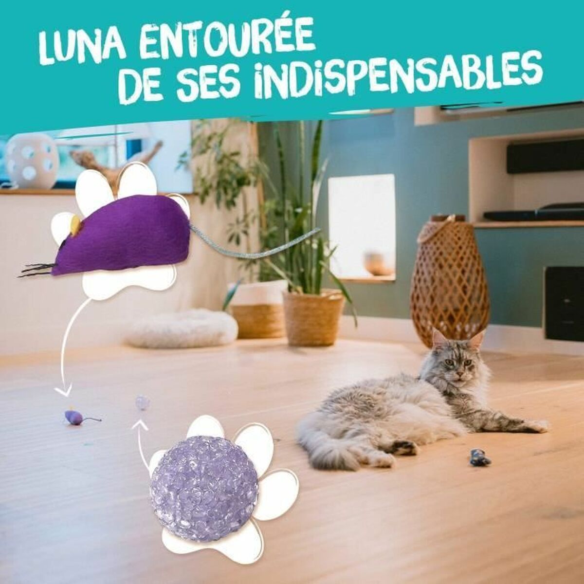 Jucărie pentru pisici Aimé Multicolor 7 Piese