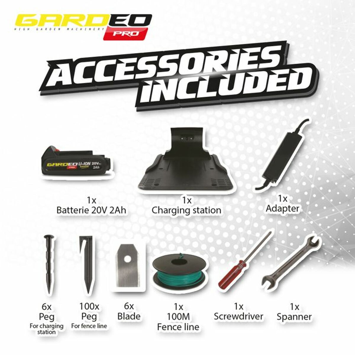 Robot de tuns gazonul Gardeo GRO20V20WIFI 1000 M² 800 m²