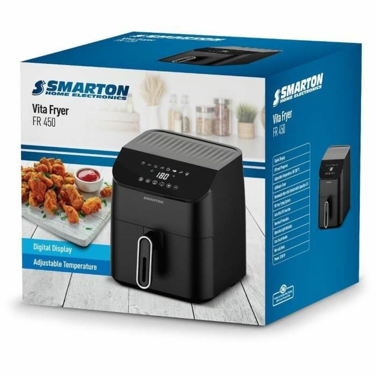 Friteuză cu Aer Smarton FR 450 Negru 1350 W 4,5 L