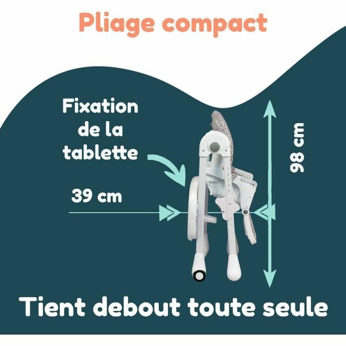 Scaun înalt Bambisol Bej