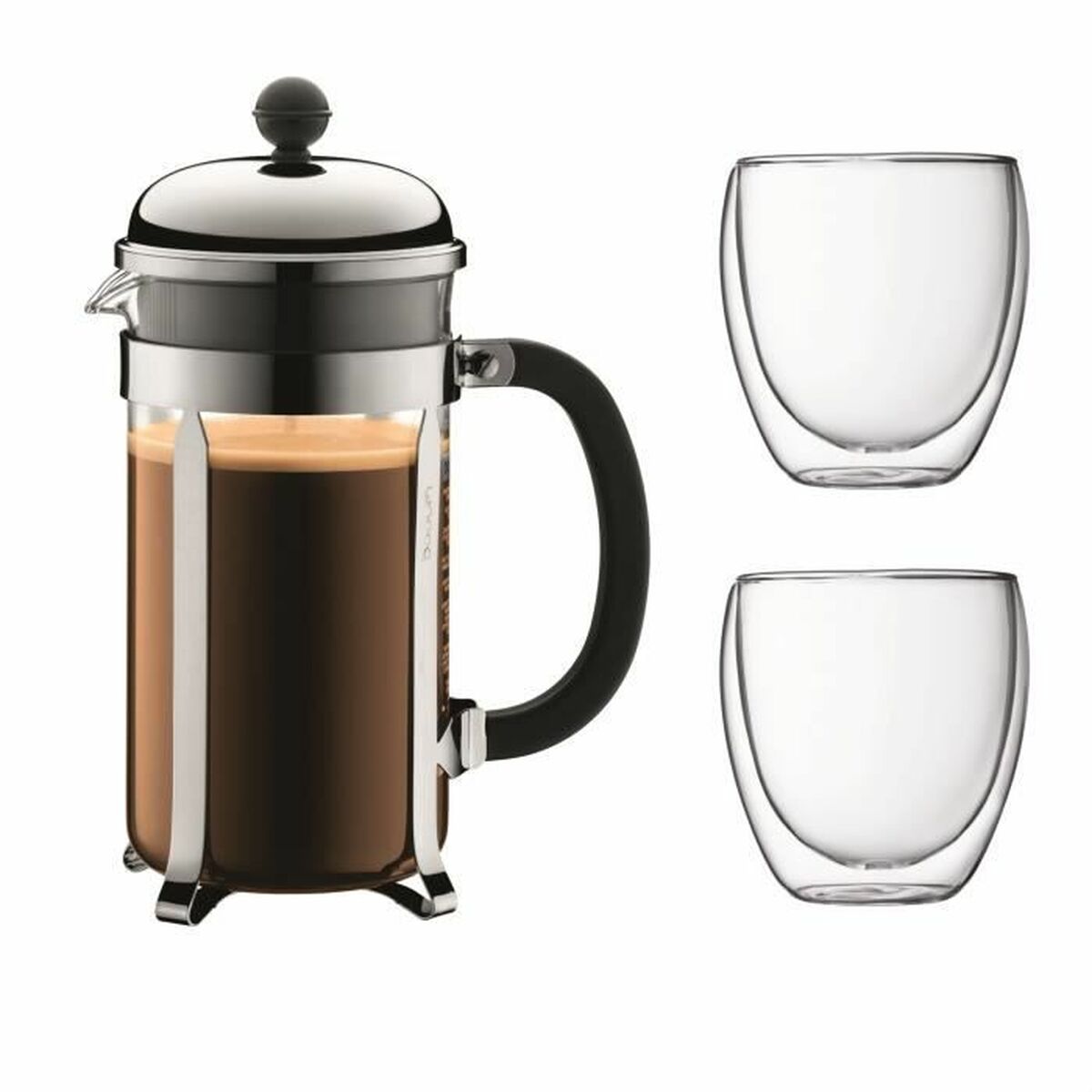 Cafetieră cu Piston Bodum Gri 1 L 0,35 L (8 Unități)