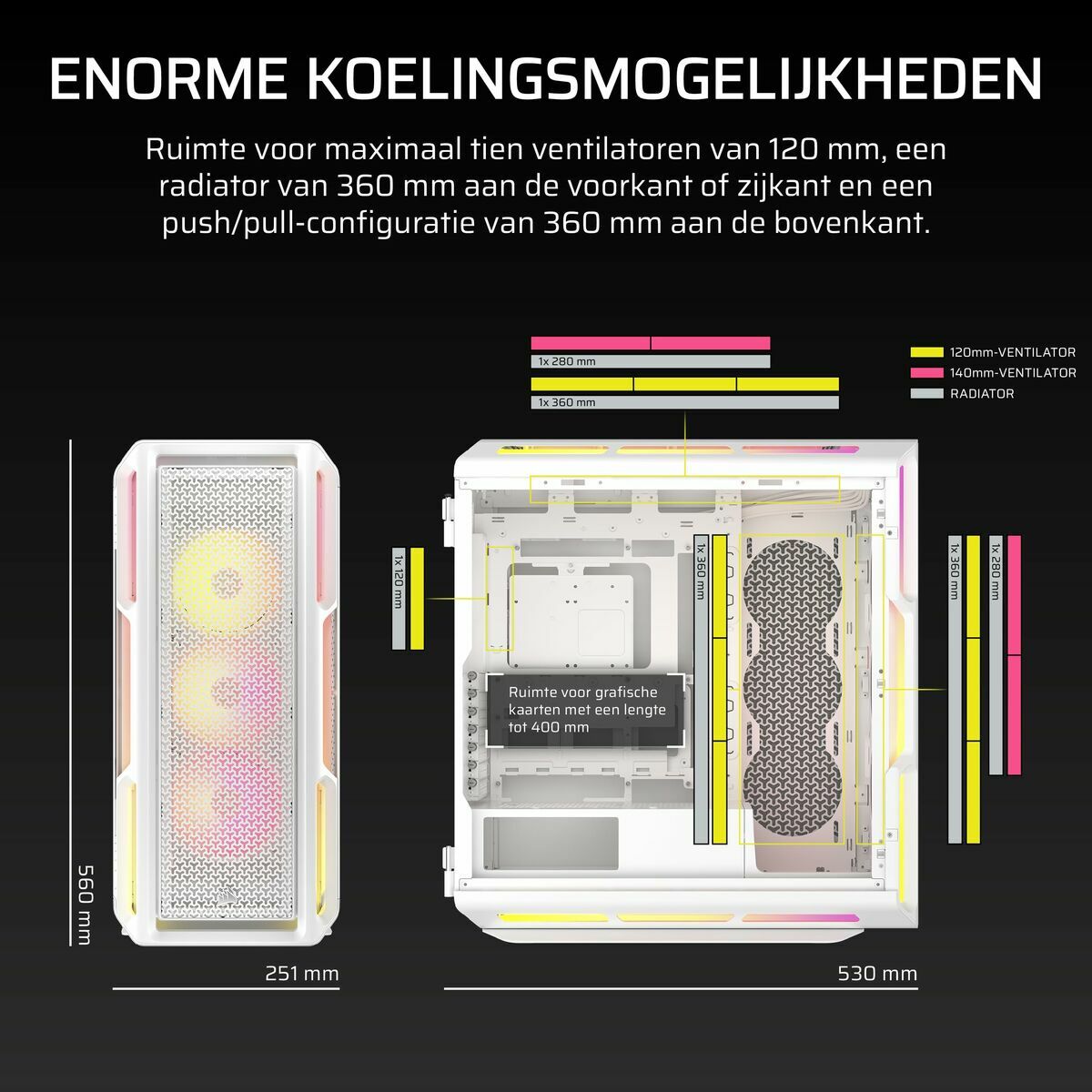 Unitate Semi-tower ATX Corsair Alb