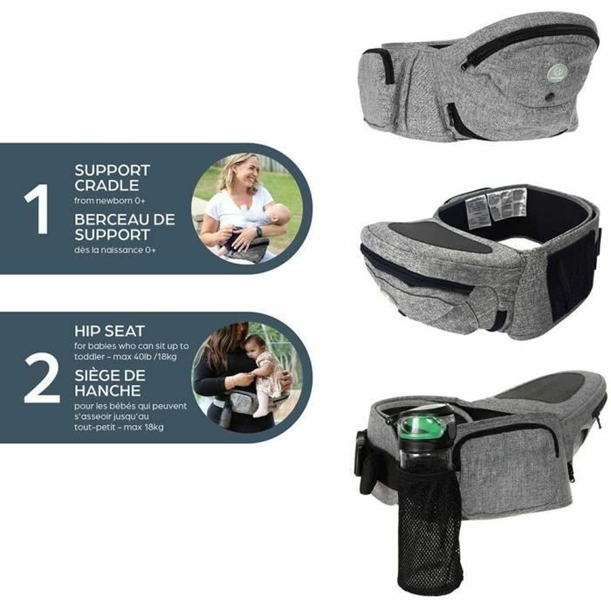 Rucsac port bebe Dreambaby Gri + 0 Luni