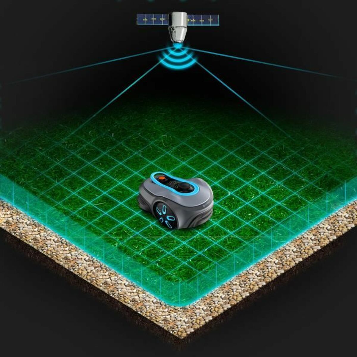 Robot de tuns gazonul Gardena Smart SILENO Free 1200 M² 100 m 1000 m² 250 m 180 m 800 m² 220 m 750 m² 1800 M²