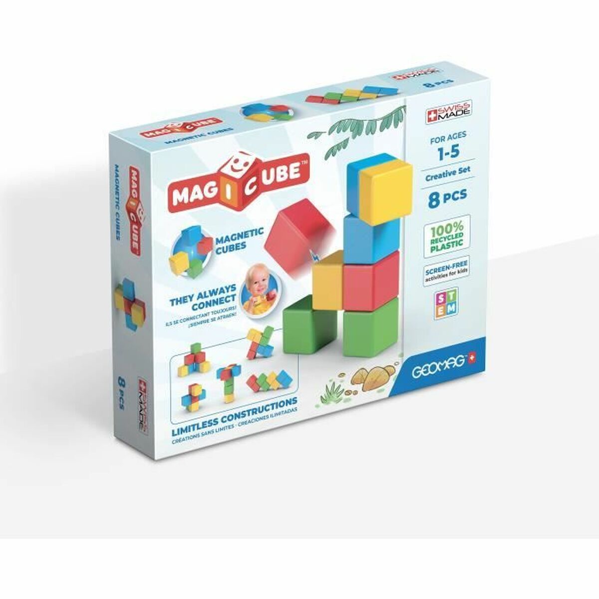 Set de Construcție Geomag Magicube Recycled Creative Set