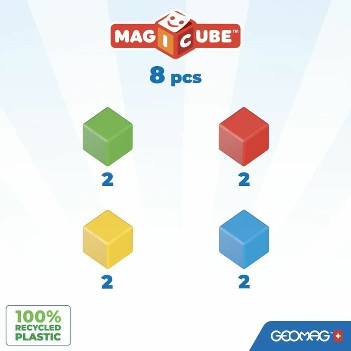 Set de Construcție Geomag Magicube Recycled Creative Set
