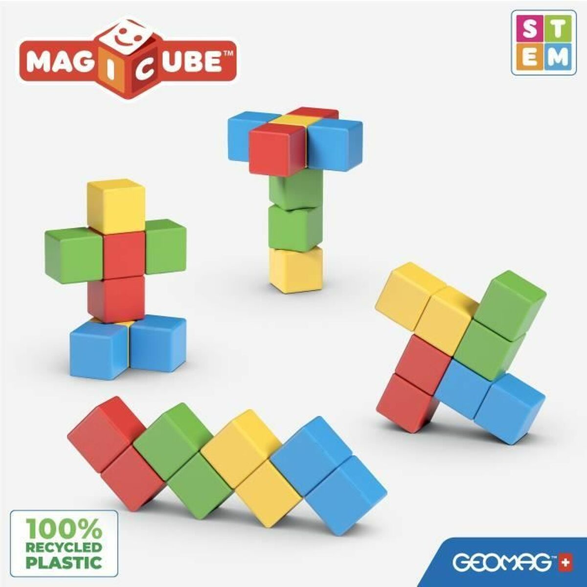 Set de Construcție Geomag Magicube Recycled Creative Set