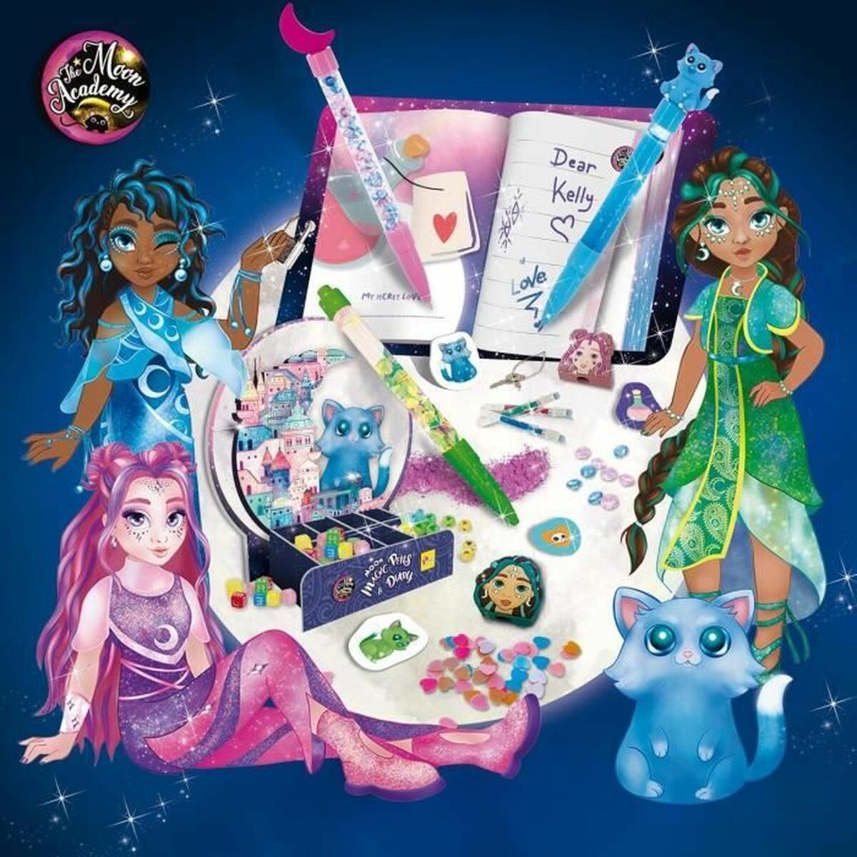 Agendă cu Accesorii Lisciani Giochi THE MOON ACADEMY Multicolor