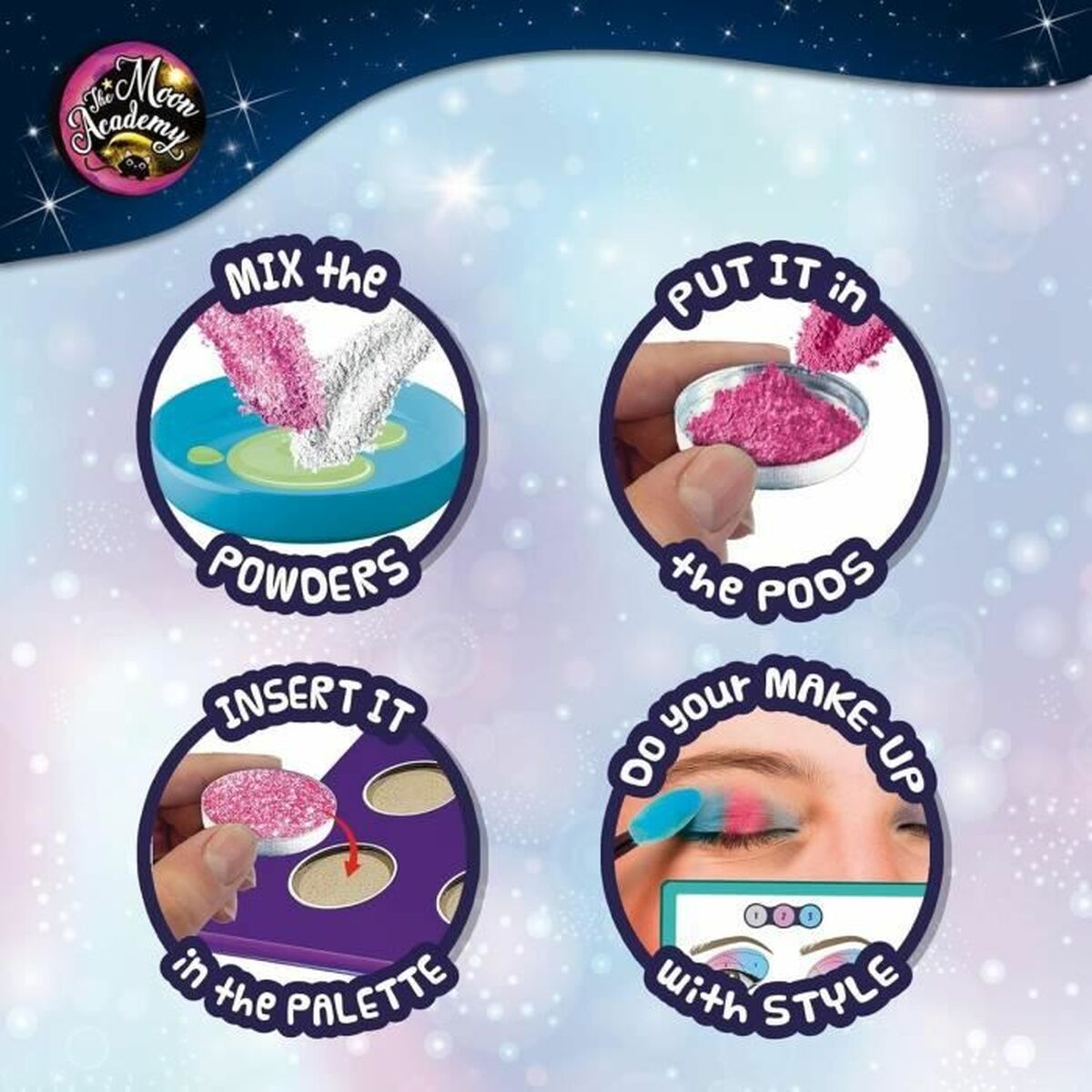 Set de Lucru Manual Lisciani Giochi The Moon Academy Moon eyeshadows