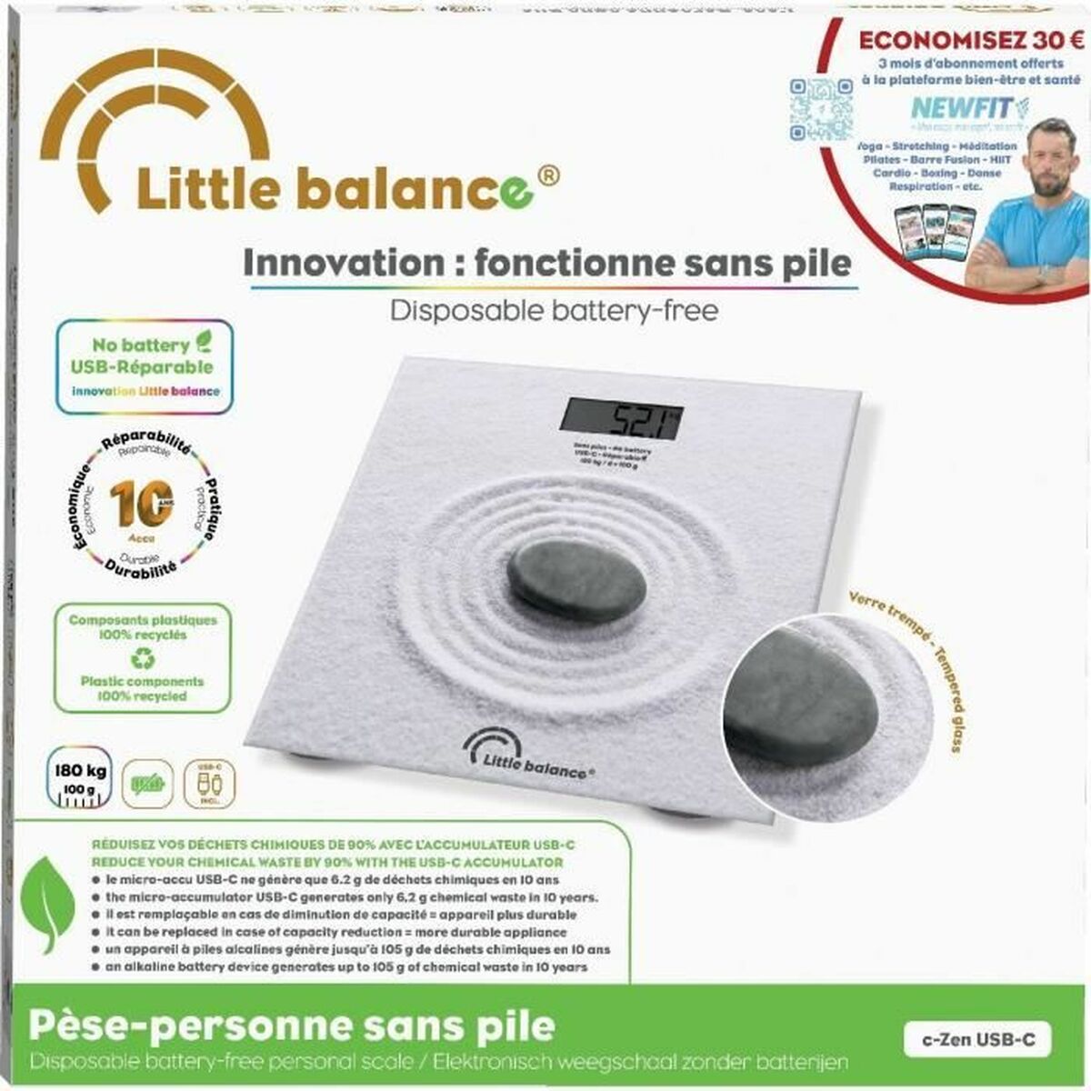Cântar Digital de Baie Little Balance Zen